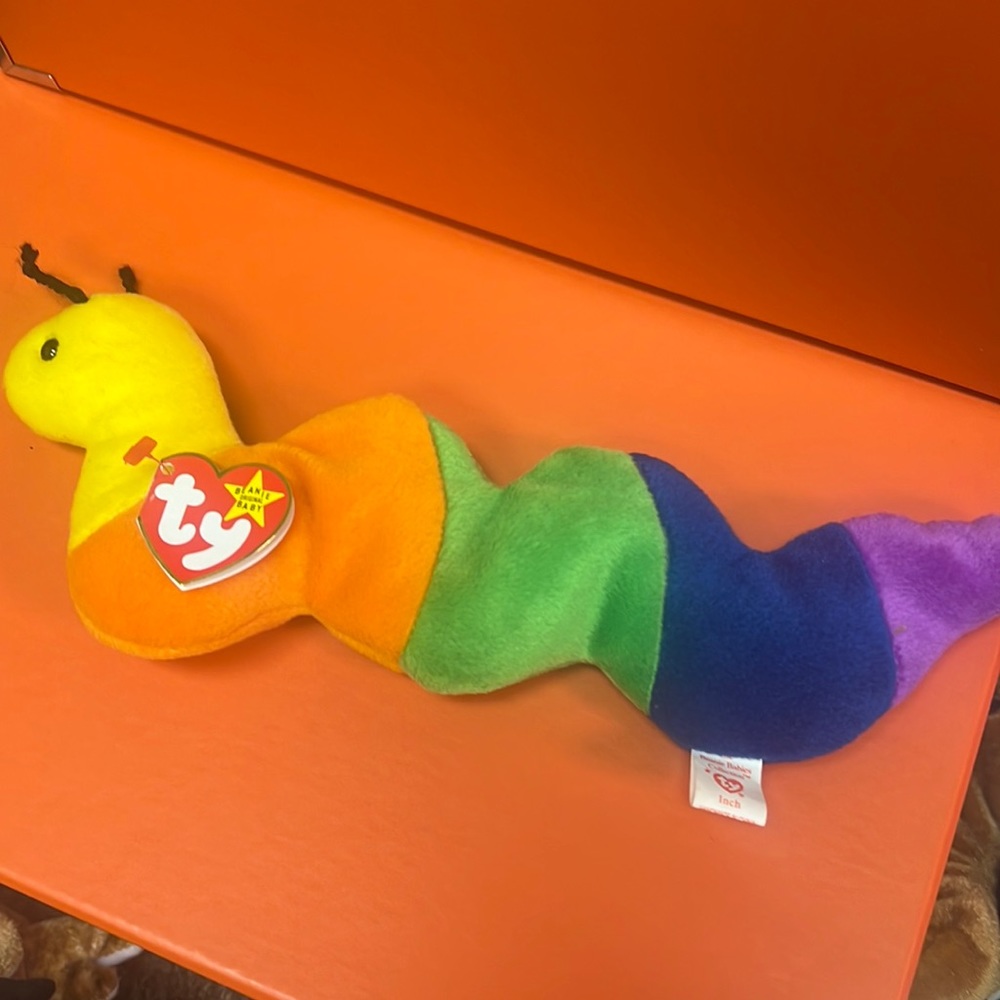 Inch TY beanie baby 1995 worm 4044 original vintage retired